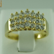 INEL PLACAT CU AUR GALBEN DE 18K CU  ZIRCONIU ALB CUBIC foto