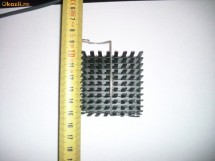 radiator patrat 5cm aluminiu negru (nu cooler faner) foto