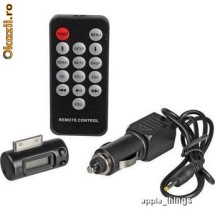 Modulator FM / Emitator FM cu TELECOMANDA WIRELESS si INCARCATOR AUTO pt Apple iPad iPad2 iPod Nano Classic Touch iPhone 4 4G 3GS 3G foto