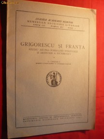 G. OPRESCU - GRIGORESCU SI FRANTA - ed. 1946 foto