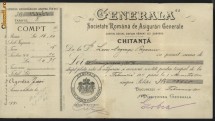 Chitanta Societatea Romana de Asigurari  Generale ,1911 foto