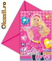Invitatii de petrecere Disney pentru copii - BARBIE foto