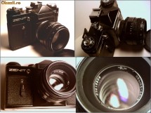 aparat foto ZENIT E cu obiectiv HELIOS 42 si exponometru NORMA FIL II M foto