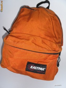 SUPER RUCSAC EASTPAK ORANGE MADE IN USA! PRET MINIM, LIVRARE GRATUITA! foto