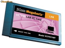 Placa de retea 3Com MegaHertz 10/100 LAN PC Card - PCMCIA - 20 lei foto