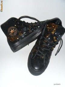 SUPER TENISI TENESI CONVERSE ALL STAR SPANGLE  UNIKAT IN ROMANIA! PRET MINIM, LIVRARE GRATUITA! foto