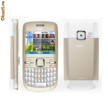 Nokia C3 gri cu alb foto