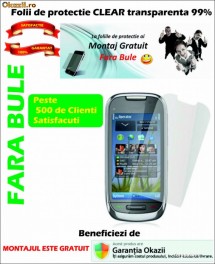 Folie de protectie Nokia C7 se asigura MONTAJ GRATUIT foto