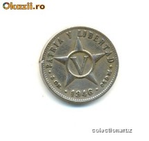 Cuba-5 centavos 1946 foto