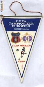 FANION FOTBAL -STEAUA -ANDERLECHT \SEMIFINALA 1986 !!!!!! foto