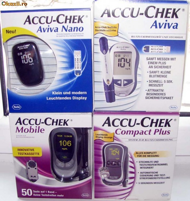 Teste, bandelete, stripuri pentru glucometrele ACCU CHEK Compact si Compact Plus foto mare