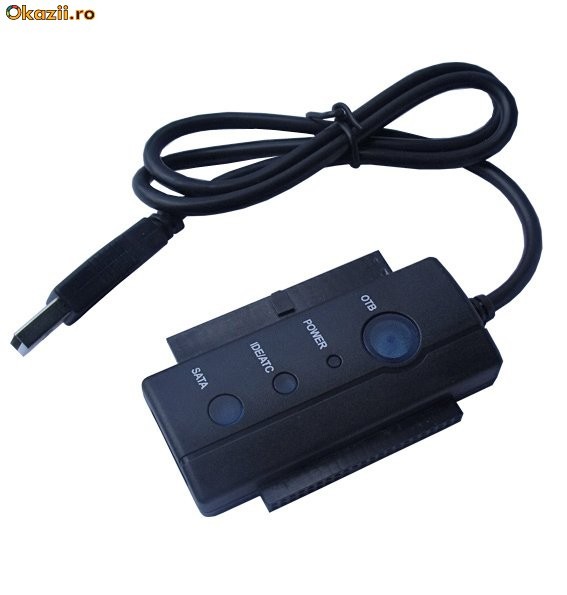 ADAPTOR USB-SATA/IDE cu buton OTB foto mare