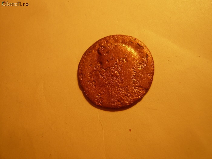 Moneda Romana de bronz , cal.slaba ,d=2,5cm. foto mare