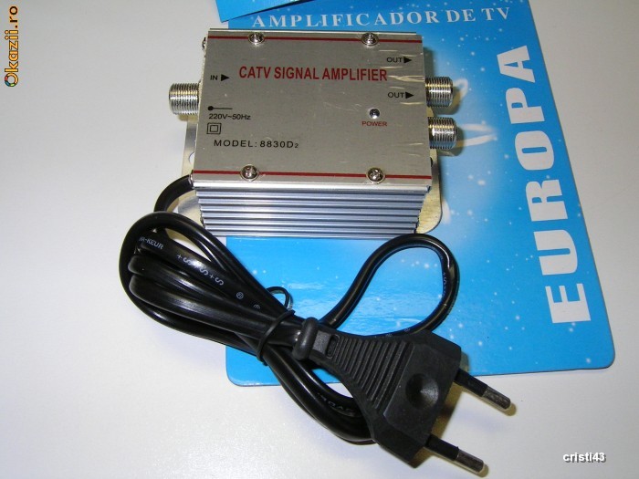 Amplificator cablu  CATV cu 2 iesiri foto mare