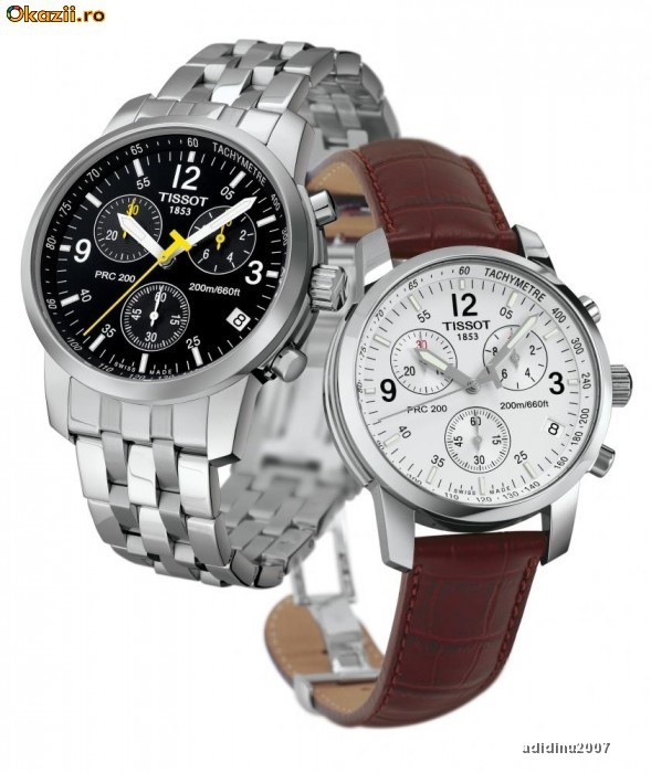 TISSOT PRC200 CHRONOGRAPH + curea de piele CADOU foto mare