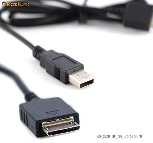 Cablu de date USB MP3 MP4 Sony NWZ-A845 NWZ-E435F NWZ-E443 NWZ-S638F NWZ-S716F NWZ-S718F NWZ-S636F NWZ-S639F NWZ-S615F NWZ-S616F NWZ-S618F NWZ-S638F foto mare