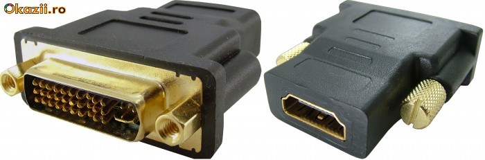 Adaptor, DVI, tata -> HDMI, mama-6932 foto mare