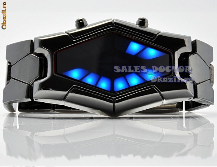 Super ceas-uri de mana cu led-uri: Sauron! Barbatesc, unisex. Cifrat, la fel ca un ceas binar. foto mare