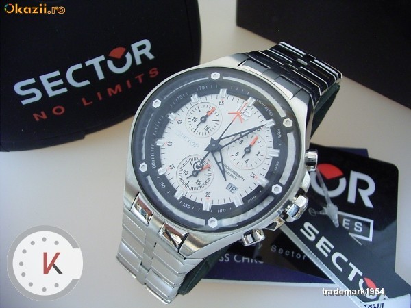 Sector 550 series CHRONOGRAPH NOU !!! culoare alb foto mare