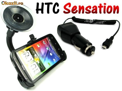 Suport Auto ( Car Holder ) + Incarcator - HTC Sensation 4G foto mare