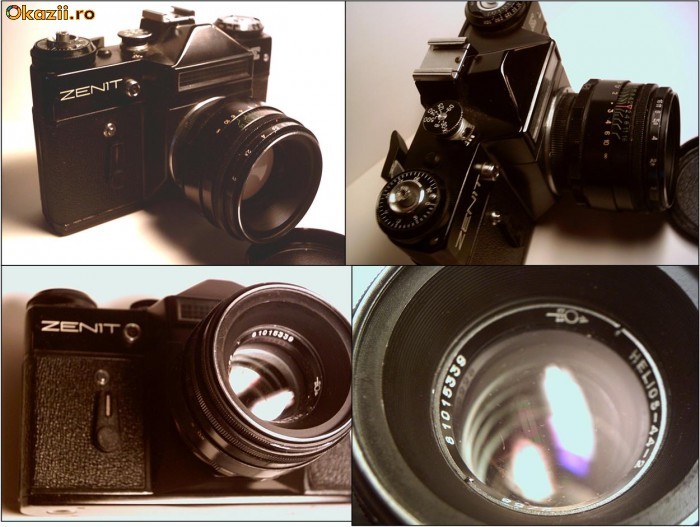 aparat foto ZENIT E cu obiectiv HELIOS 42 si exponometru NORMA FIL II M foto mare