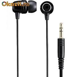 In-Ear headphone, Casti MP3, MP4, IPod, IPad, Stereo, Dop, Black, Garantie 1 An ! foto mare