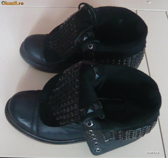 CIZME / BOCANCI / GHETE NEGRE DE PRIMAVARA/VARA DIN PIELE - CAPSE NEGRE - SUPER OFERTA!!!!!!!!! - ULTIMA FITA - ZIGI GIRL - MAR 36 - NOI foto mare