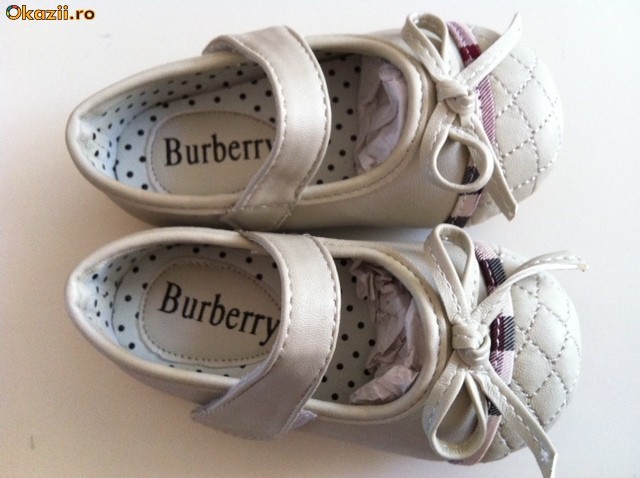 PANTOFI PANTOFIORI FETITE BURBERRY SUPERBI CREM NR 21, 22, 23, 24, 25 foto mare