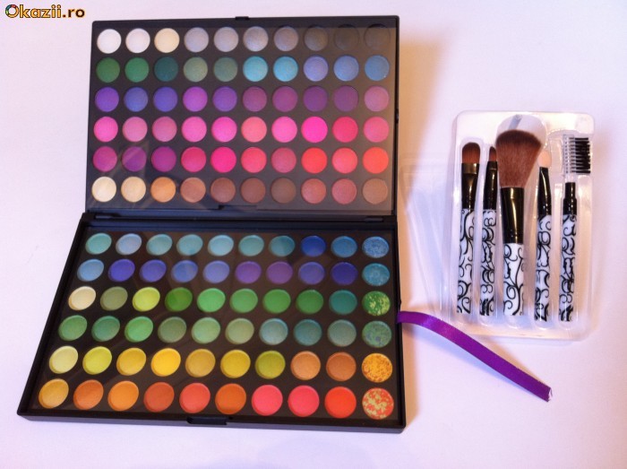Trusa Machiaj Profesionala - 120 Culori Superbe - Farduri FRAULEIN + CADOU - SET Pensule Make-up ! PRET PROMOTIONAL! foto mare