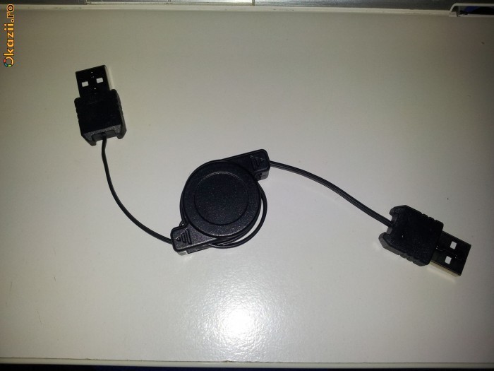 Cablu de date USB TATA-TATA retractabil foto mare