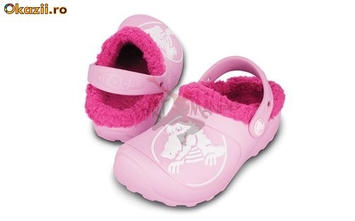 Crocs Gabe lined kids bubblegum (124) foto mare