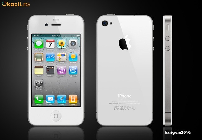 Iphone 4 16gb white neverlocked impecabil ca nou liber de retea din fabrica la 1649ron foto mare