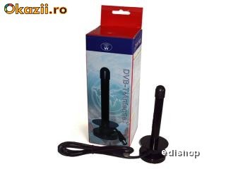 Antena TV DVB-T HD, talpa magnetica foto mare