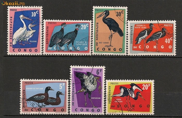 R.D.Congo.1963 Pasari  LC.691 foto mare