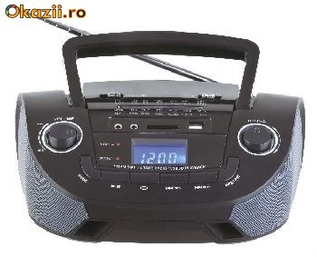 Sistem audio cu radio, mp3, slot SD / USB, acumulator foto mare