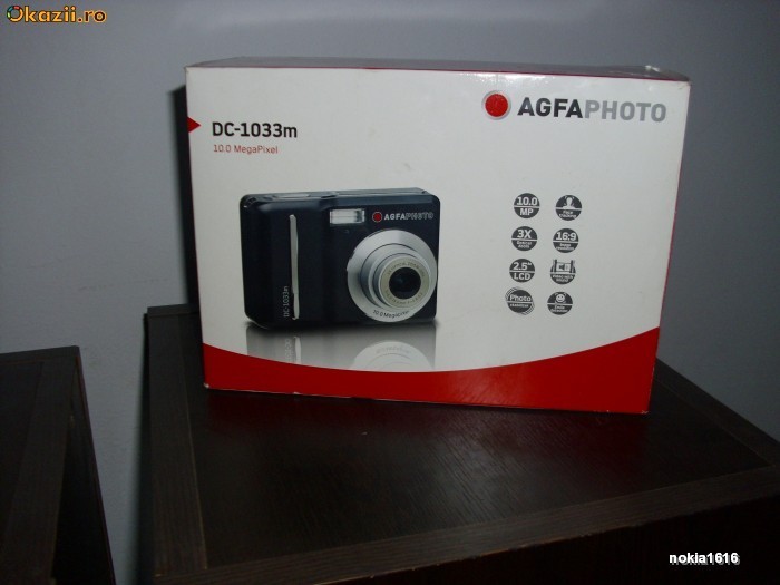 Mokazie!! - Aparat foto digital AGFA DC-1033, la cutie cu toate accesoriile foto mare