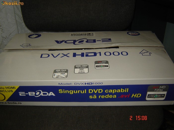 vand dvd player e-boda dvxhd1000 foto mare