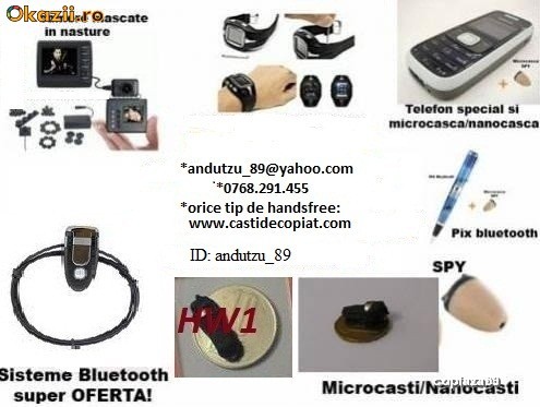 PRET REDUS, handsfree pentru copiat casti microvibratii pe timpan - sistem pentru copiat microvibratii - Verifica STOCUL Online, in timp real foto mare