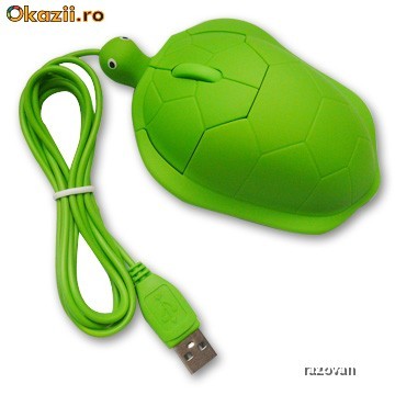 Mouse Optic Broasca Testoasa Verde, NOU !!! foto mare