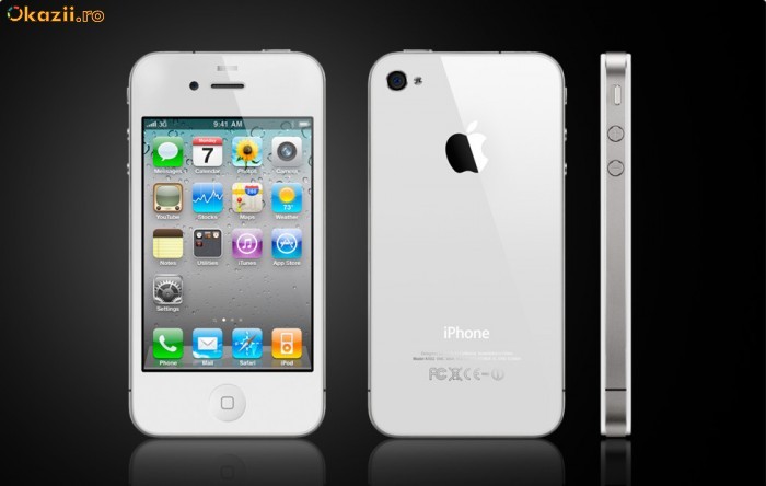 Vand iPhone 4 white, 16gb, neverlocked cu o problema foto mare