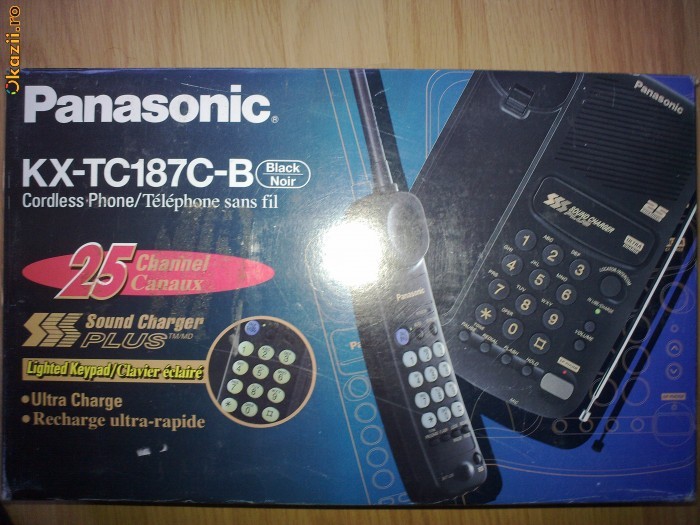 Telefon Panasonic Cordless KX-TC187C-B foto mare