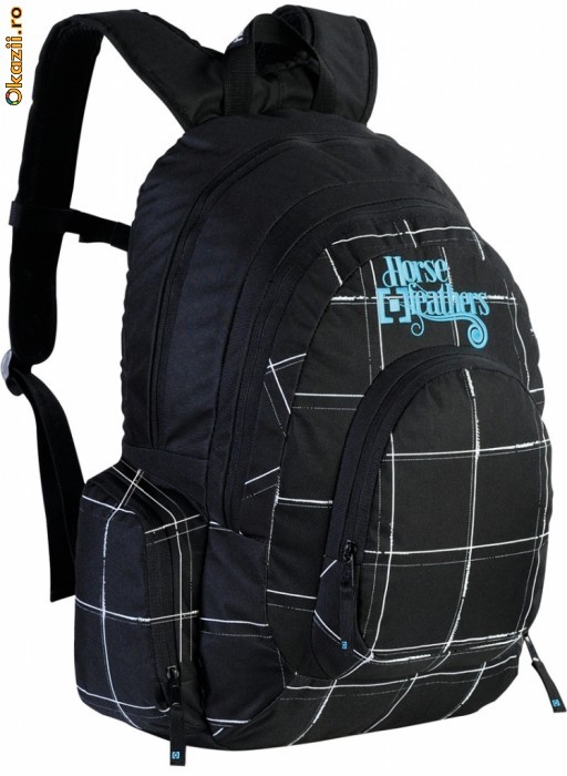 Horsefeathers Dexter Black Paid Rucsac Dama foto mare