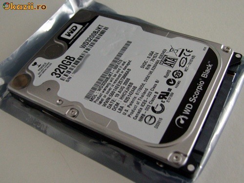 Hard disk HDD 2.5 inch laptop WD Scorpio Black - 320GB - SATA2  - 7200rpm - ca nou - 300 lei foto mare