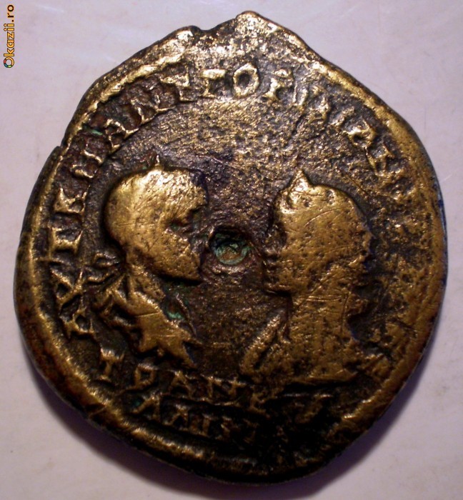 C.331 GORDIAN III TRANQUILLINA THRACIA ODESSOS BRONZ 25-26mm/11,02g foto mare