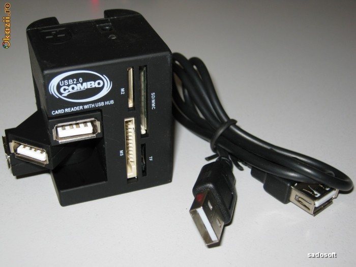 HUB USB (SPLITER MULTIPLICATOR) si CITITOR DE CARDURI foto mare