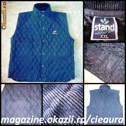 VESTA LUNGA MATLASATA BARBATI firma STAND NATURAL FOARTE CALDUROASA, USOARA, made in ITALY foto mare