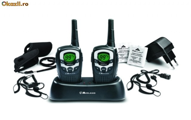Statie radio PMR MIDLAND M99 plus cod. C908, set 2 buc foto mare