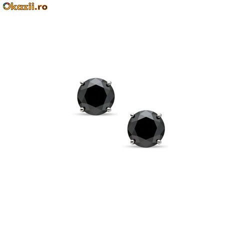 CERCEI ARGINT CU 0.25 CT DIAMANTE NATURALE foto mare