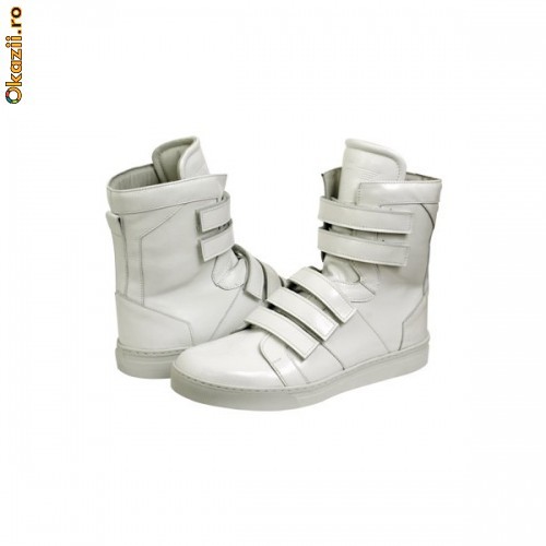 Ghete din piele Alessandro Biaggio - alb [Cod: ABA027_G3] foto mare