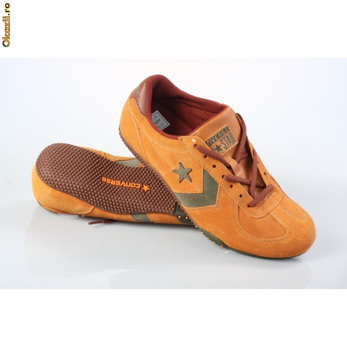 Adidasi Converse Piele intoarsa Orange Star foto mare